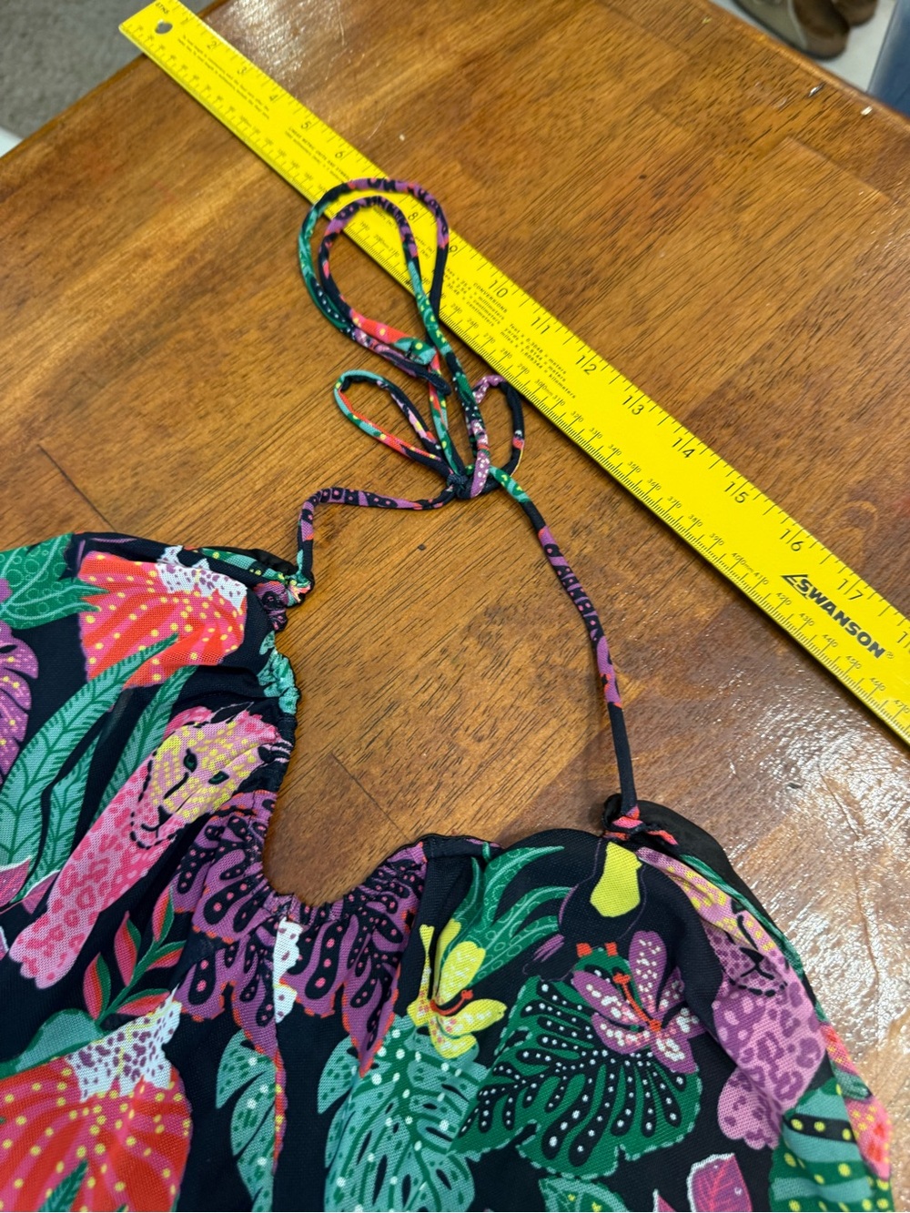 Betsey Johnson Paulina Tropical Jungle Print Mesh Halter Maxi Dress Leopard XL - Picture 4 of 13
